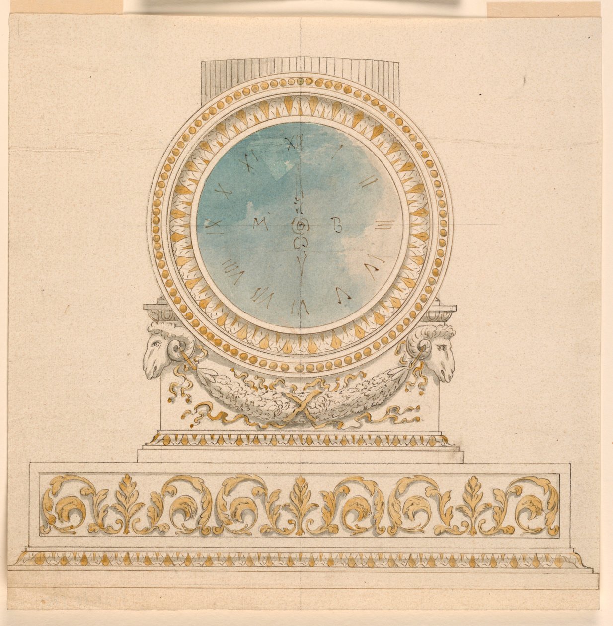 Diseño para un reloj de Unknown artist