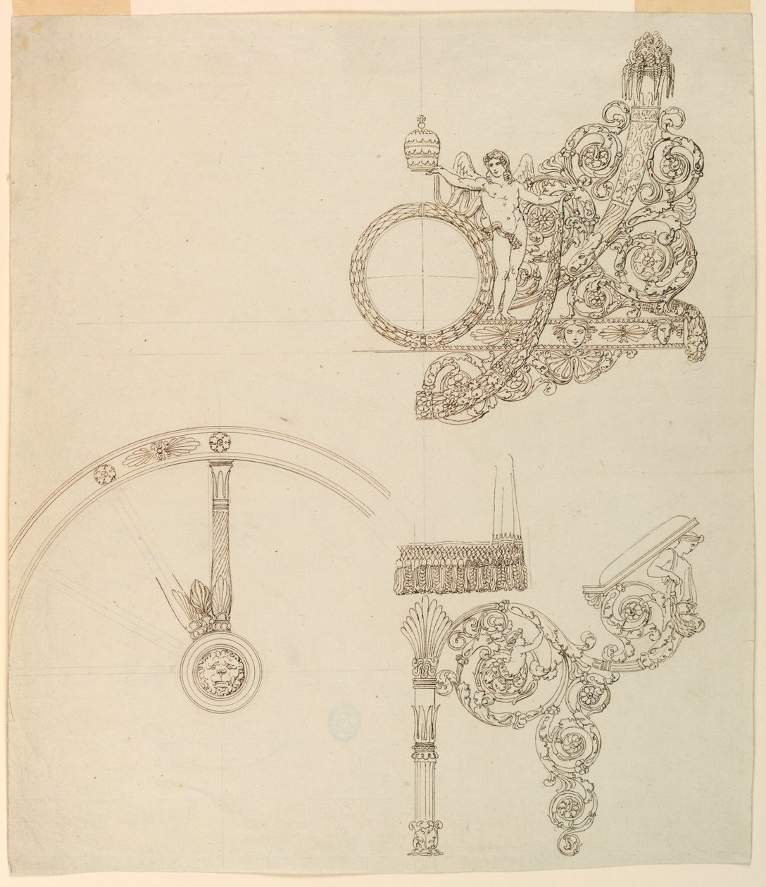 Diseños para partes de un carruaje de Unknown artist