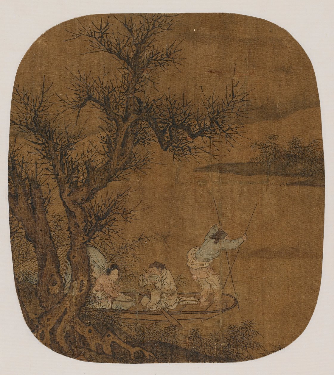 Disfrutando de una comida a bordo de un barco de Unknown artist