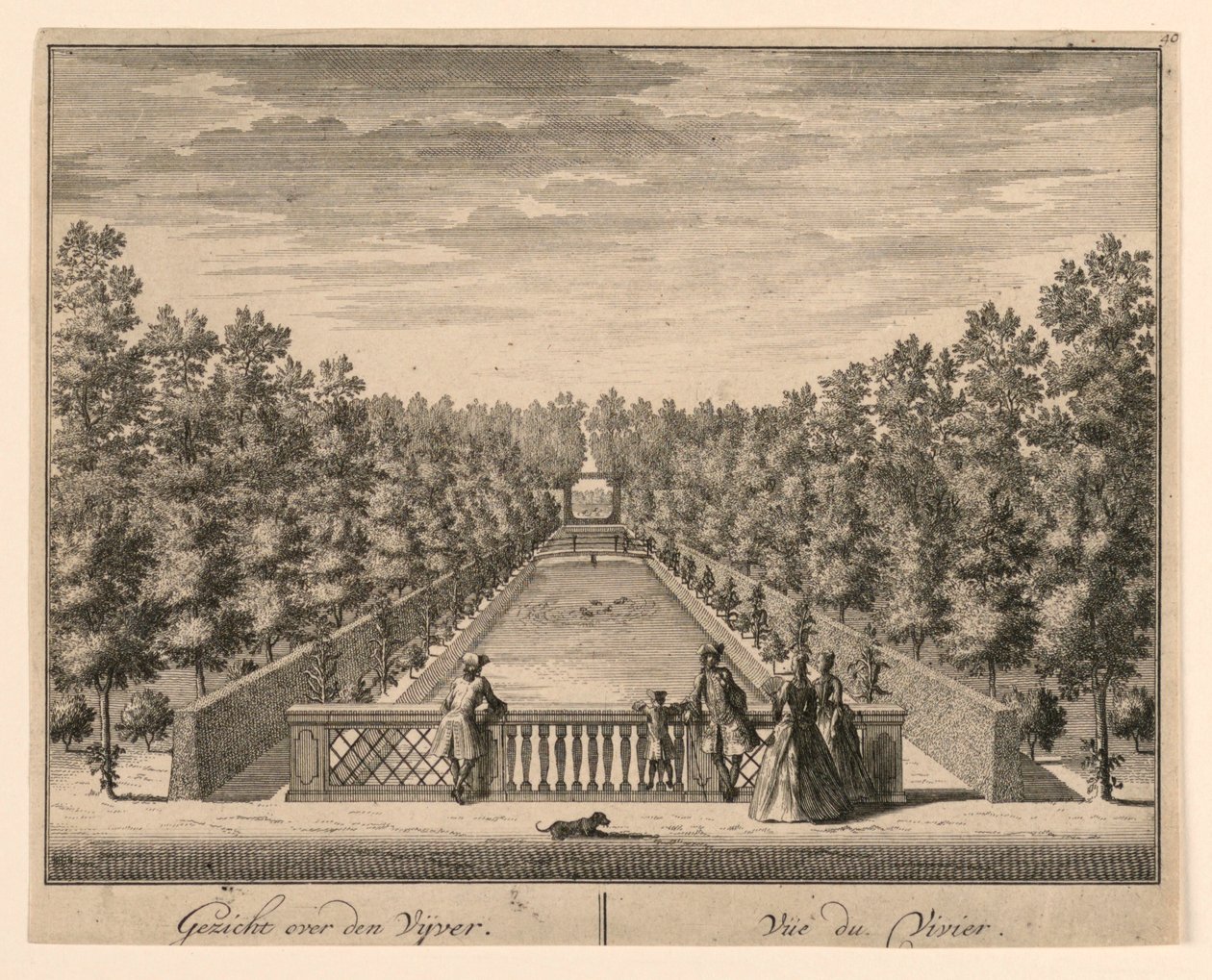 Gezicht Over Den Vijver; Vue du Vivier de Unknown artist