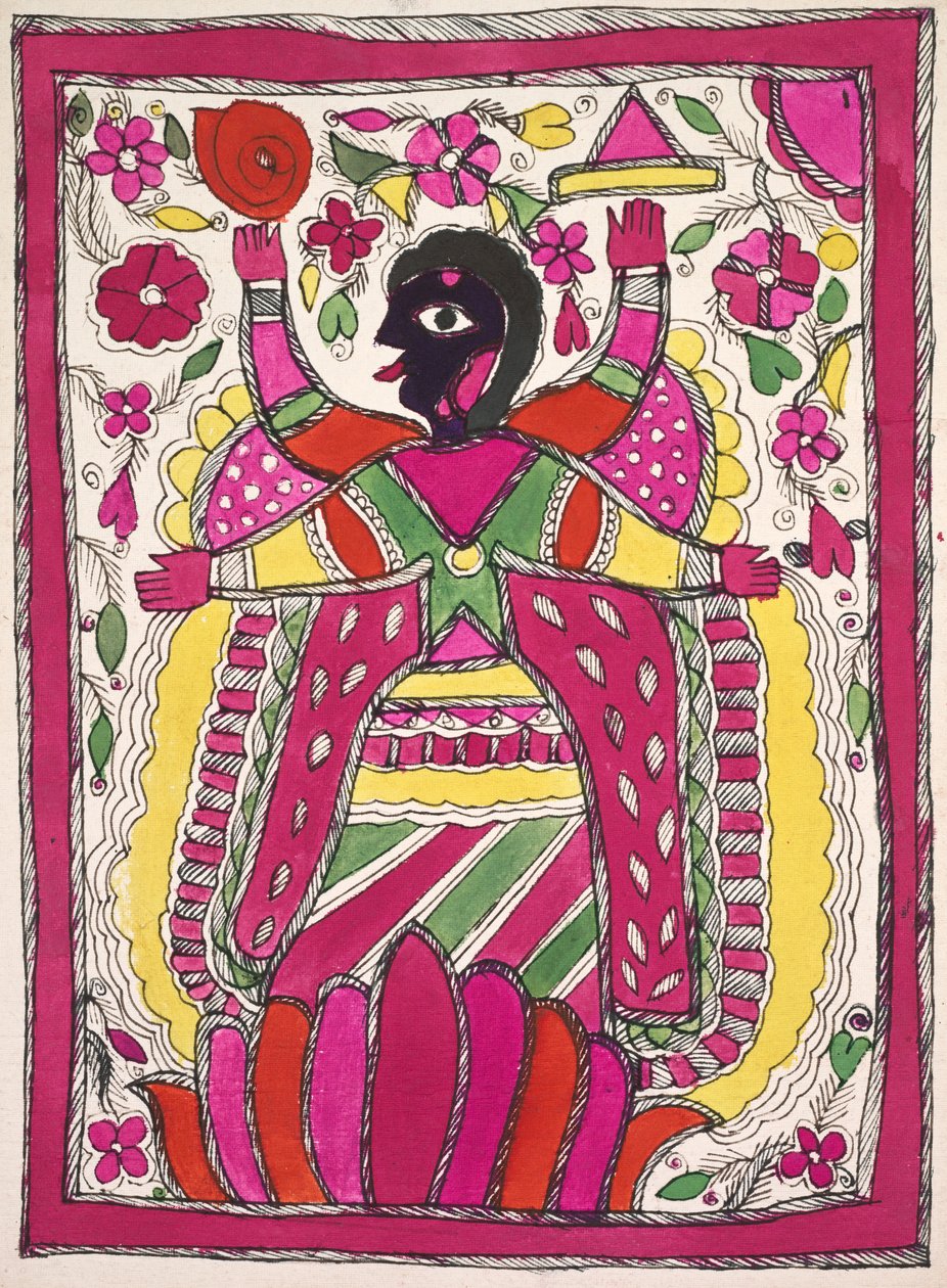 Figura grande con múltiples brazos mirando hacia la izquierda. de Unknown artist