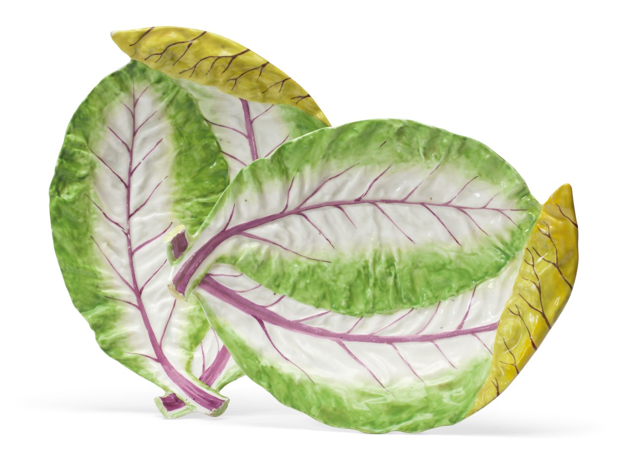 Platos en forma de hoja, c.1755 (porcelana) de Unknown artist