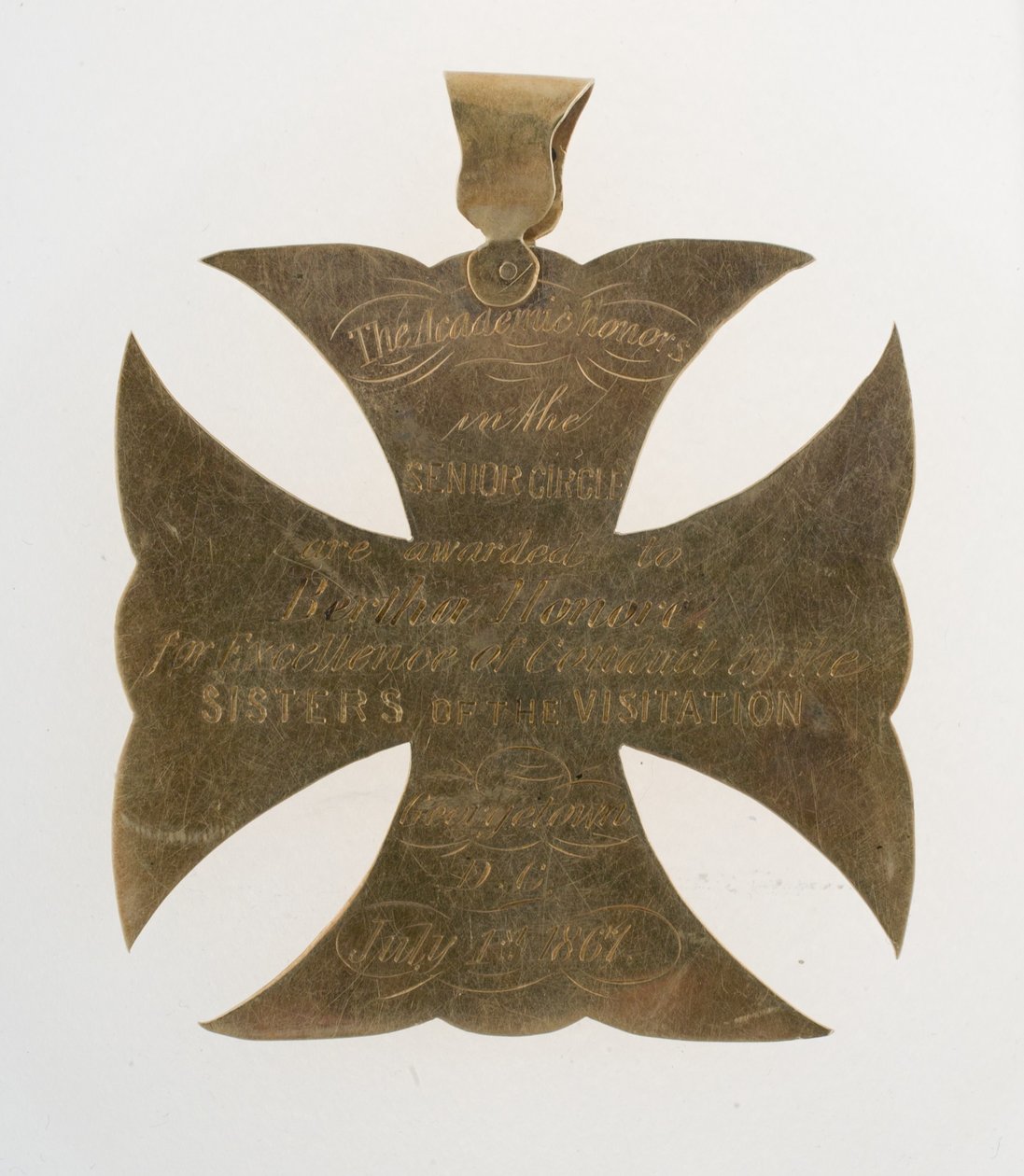 Colgante de cruz maltesa otorgado a Bertha Palmer de Unknown artist