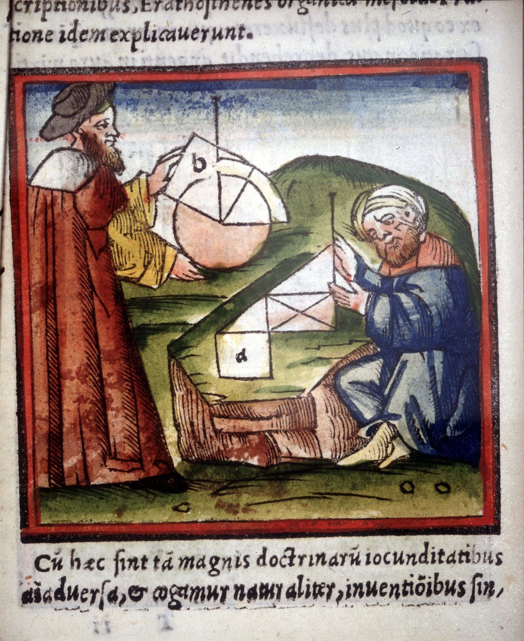 Matemáticos. Manuscrito del siglo XV. de Unknown artist