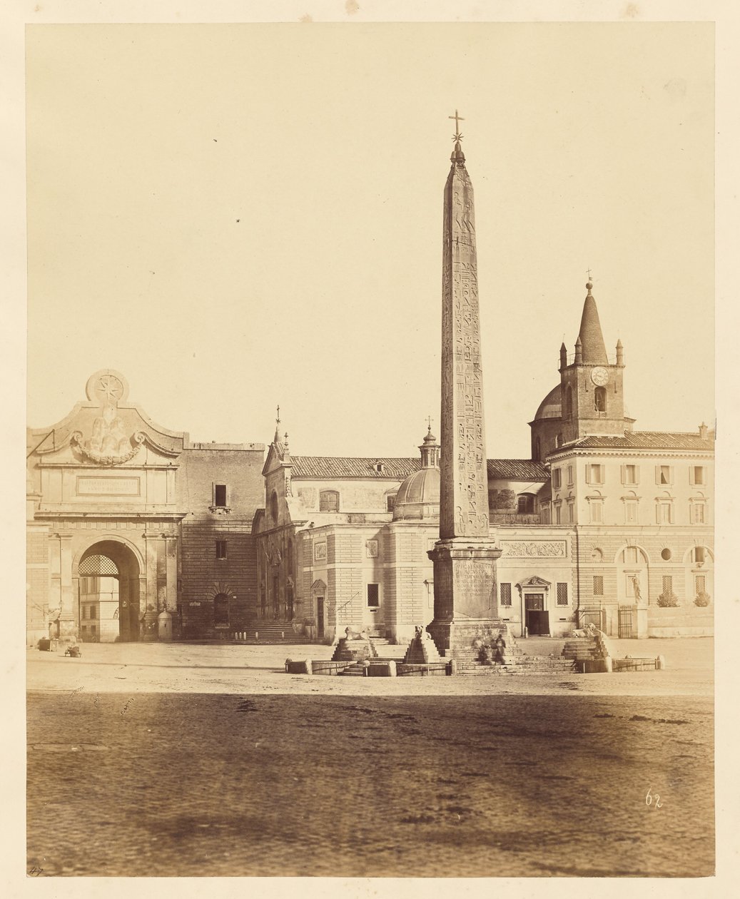 [Obelisco en la Piazza del Popolo]. de Unknown artist