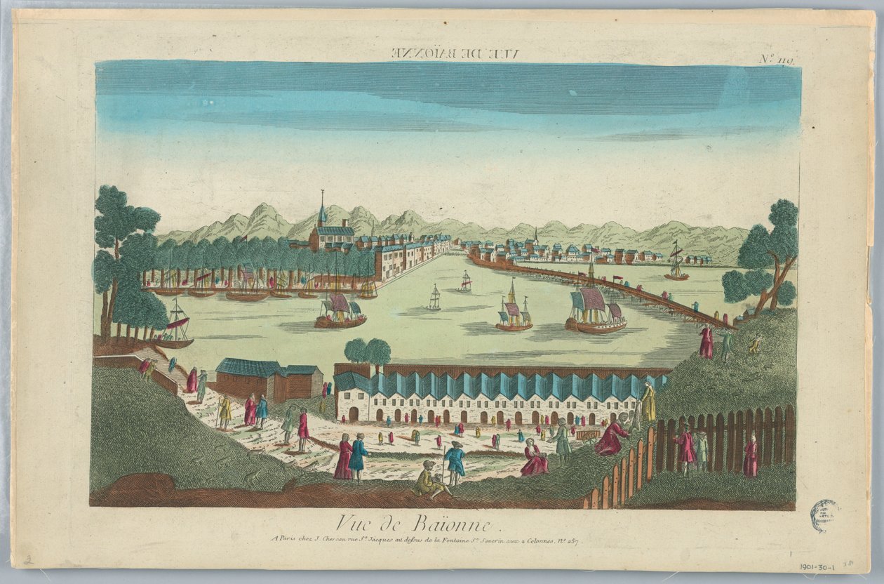 Peep-show, Vue de Baionne, No. 119 de Unknown artist