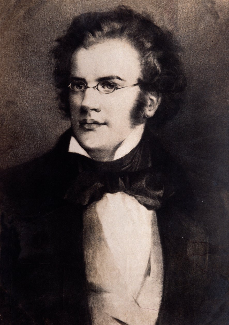 Retrato de Franz Schubert (grabado) de Unknown artist