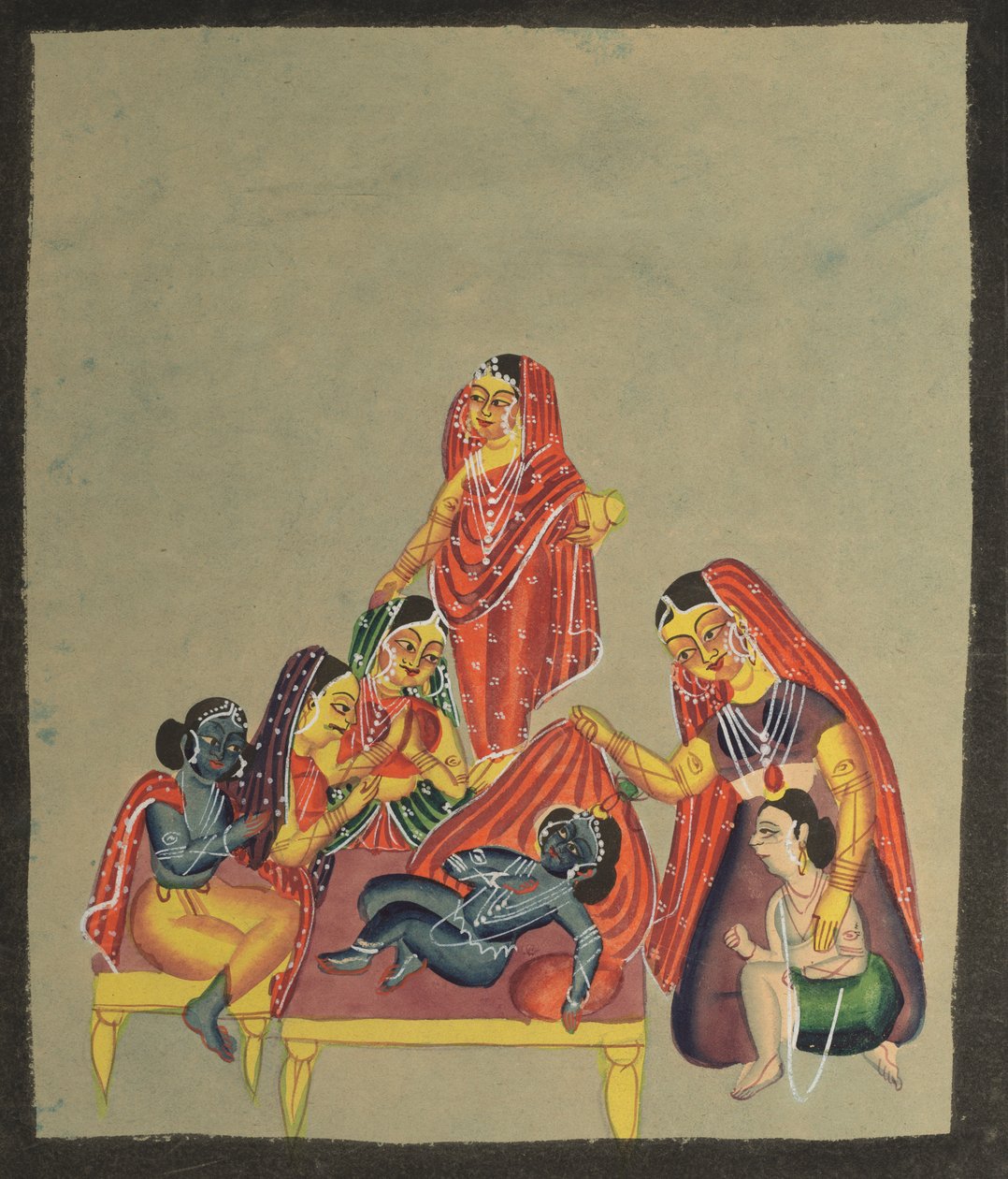 Worship of the Infant Krishna de Unknown artist