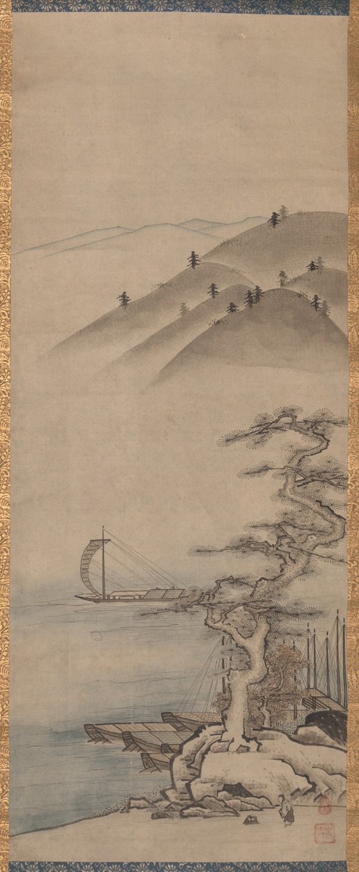 Paisajes (uno de un par) de Unkoku Toyo