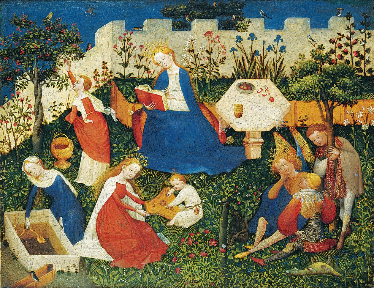 El pequeño jardín del paraíso de Upper Rhenish Master