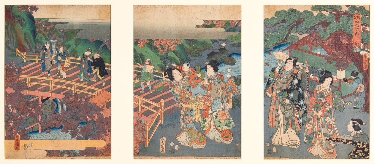 Otoño de Utagawa Kunisada