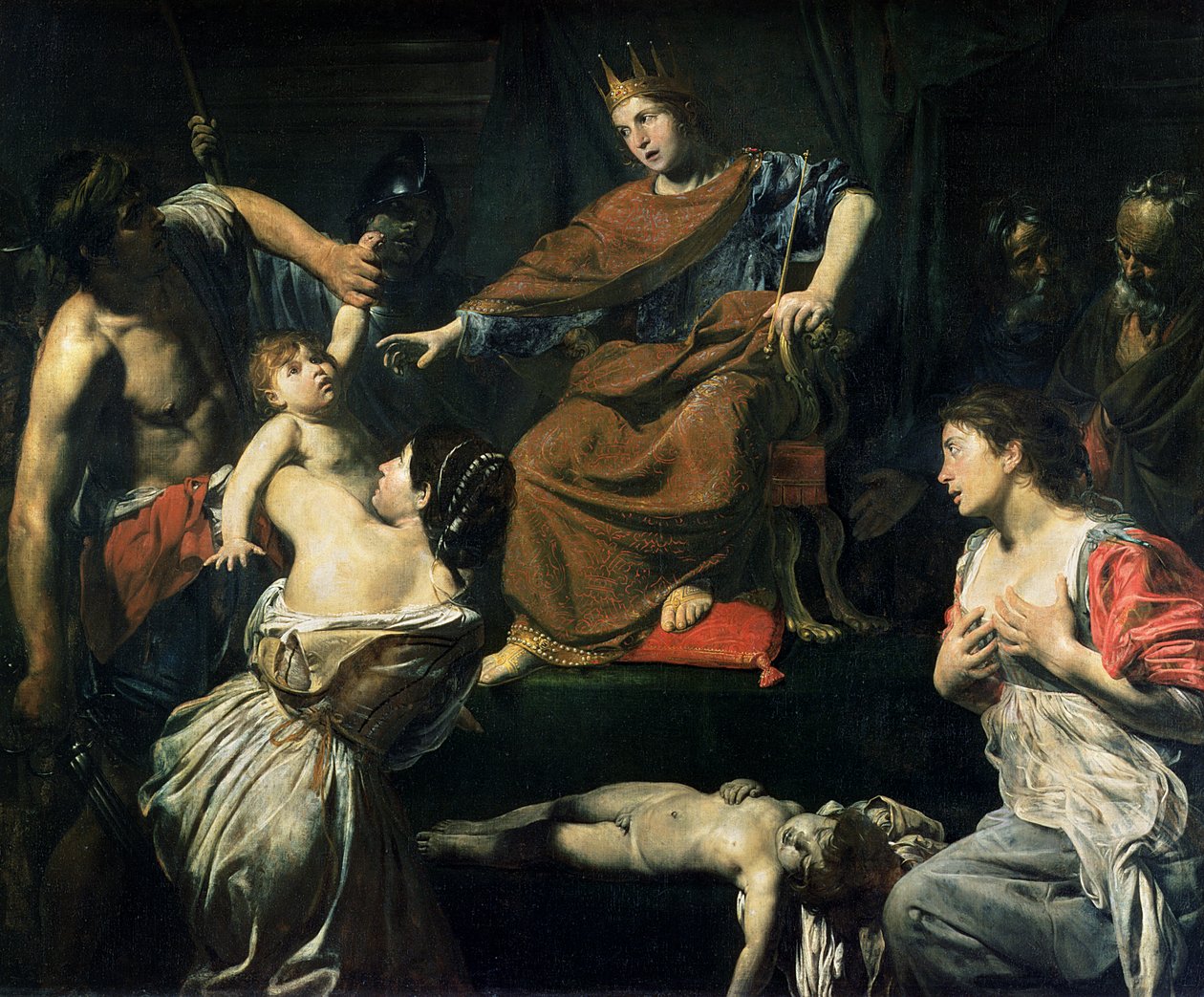 El juicio de Salomón de Valentin de Boulogne