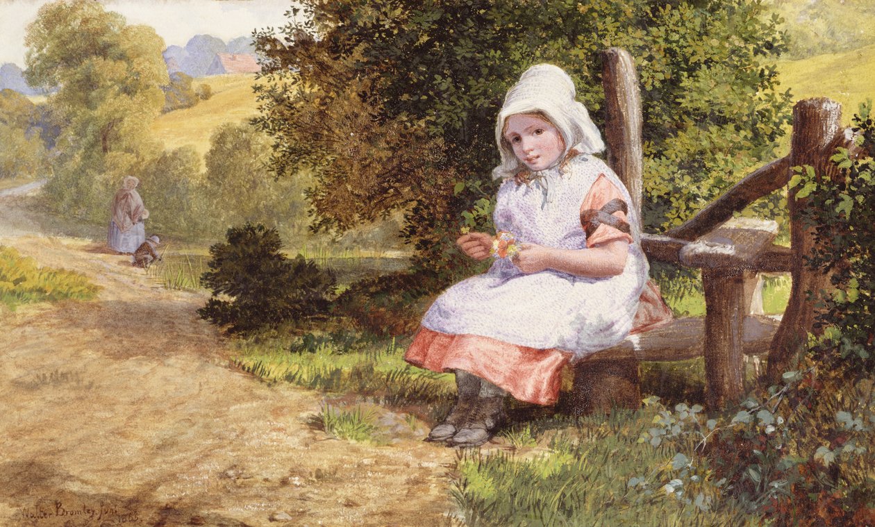 Descansando, 1865 de Valentine Walter Lewis Bromley