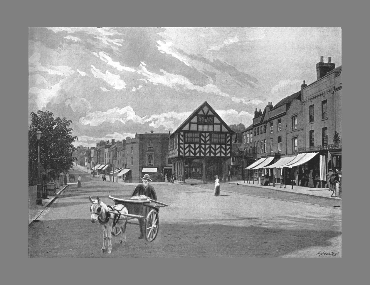 Plaza del Mercado, Ledbury, c1900 de Valentine and Sons Ltd
