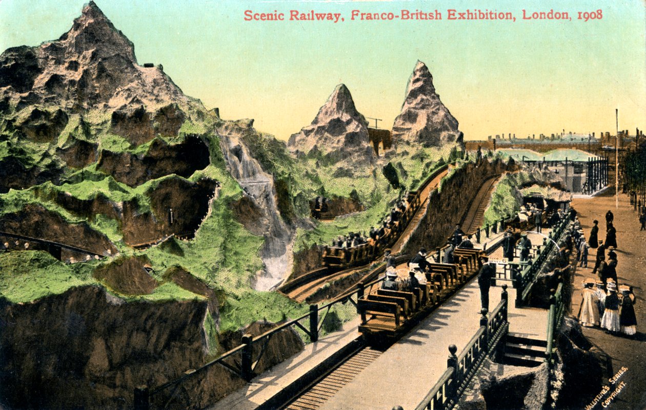Ferrocarril escénico, Exposición Franco-Británica, Londres, 1908 de Valentine and Sons Ltd