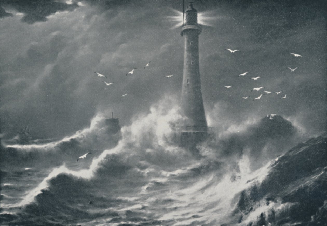 Faro de Eddystone, 1910 de Valentine and Sons Ltd