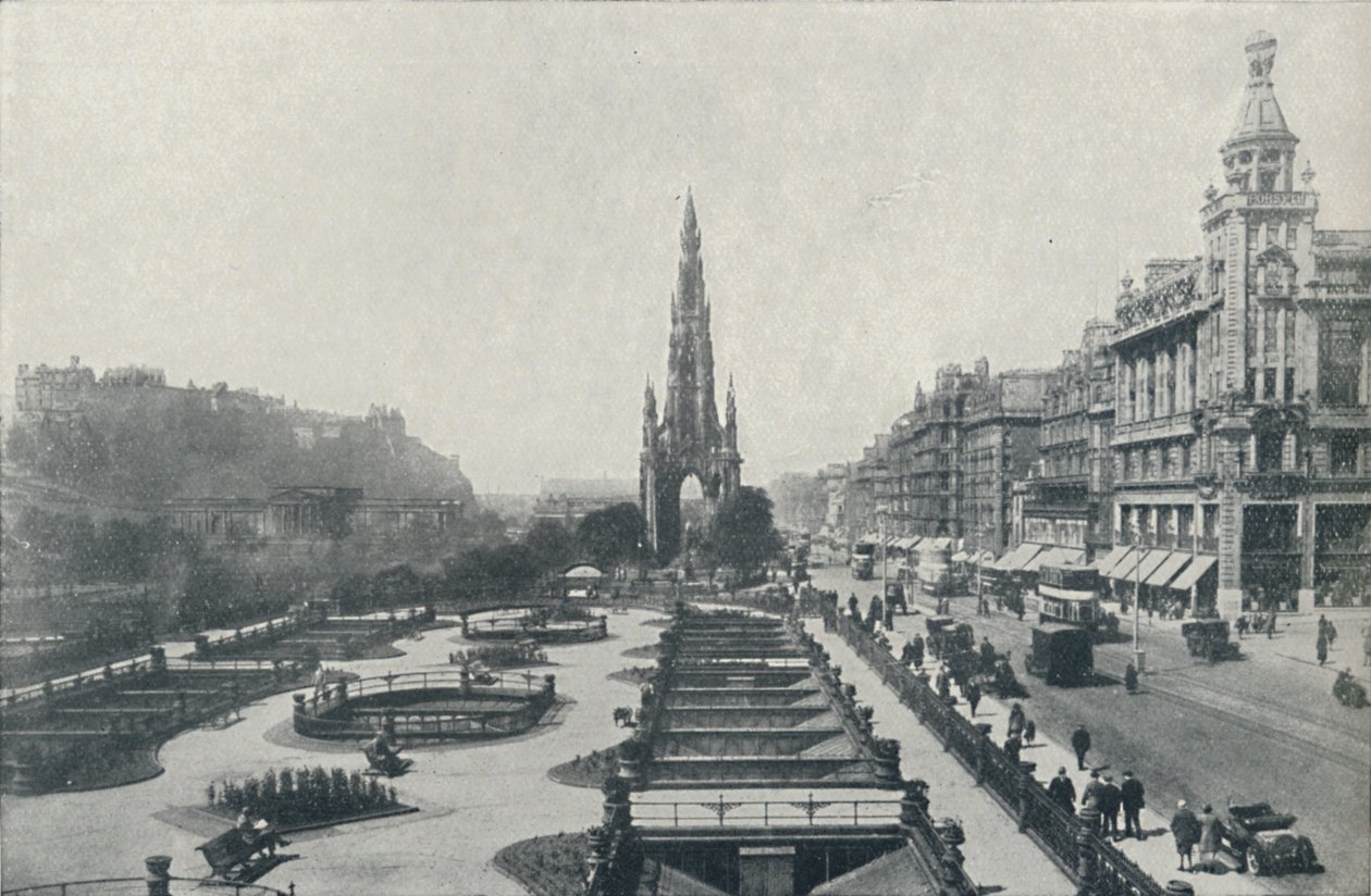 Calle Princes, Edimburgo, 1910 de Valentine and Sons Ltd