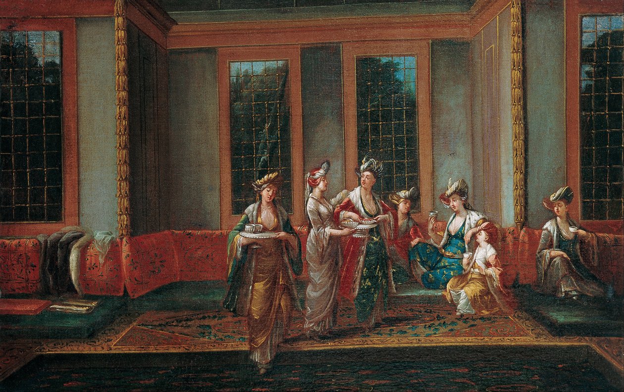 Mujeres bebiendo café, 1720s de Vanmour