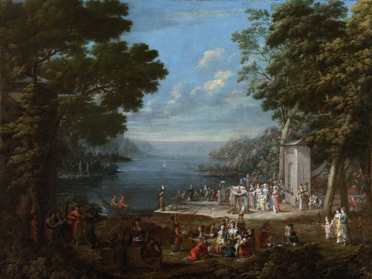Festival de mujeres en el Bósforo, 1737 de Vanmour