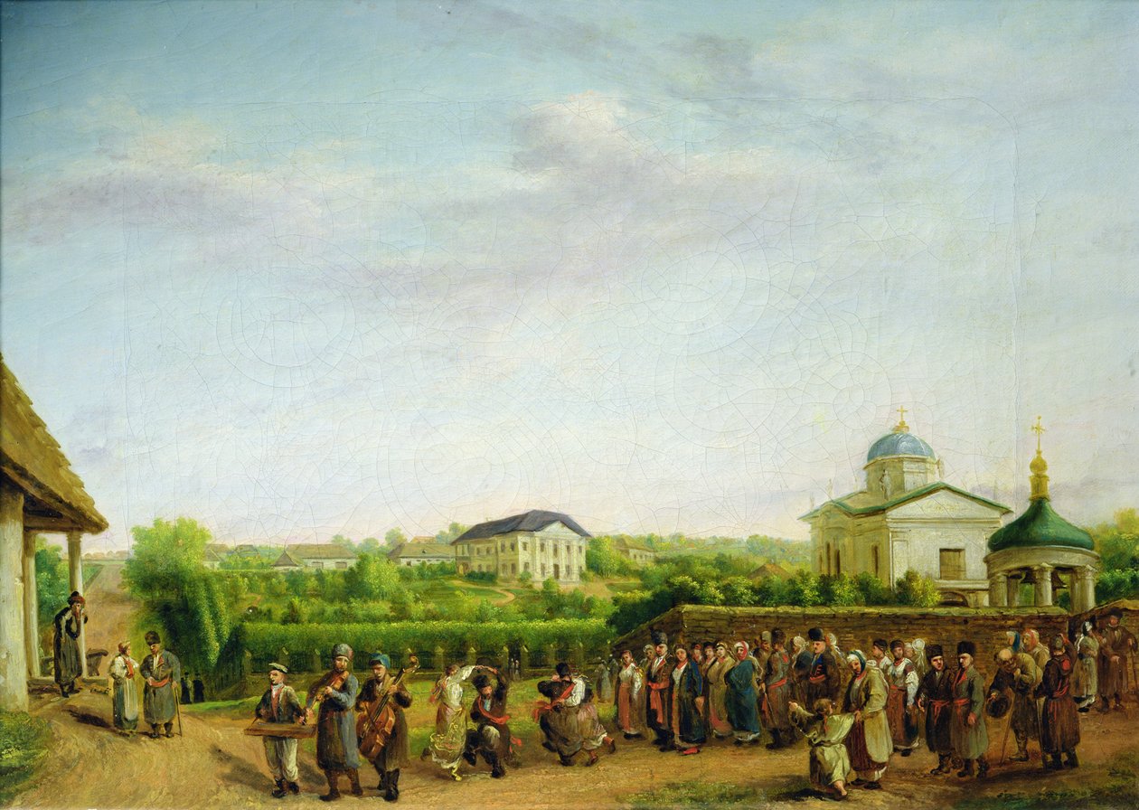 Una boda campestre de Vasili Andreevich Tropinin