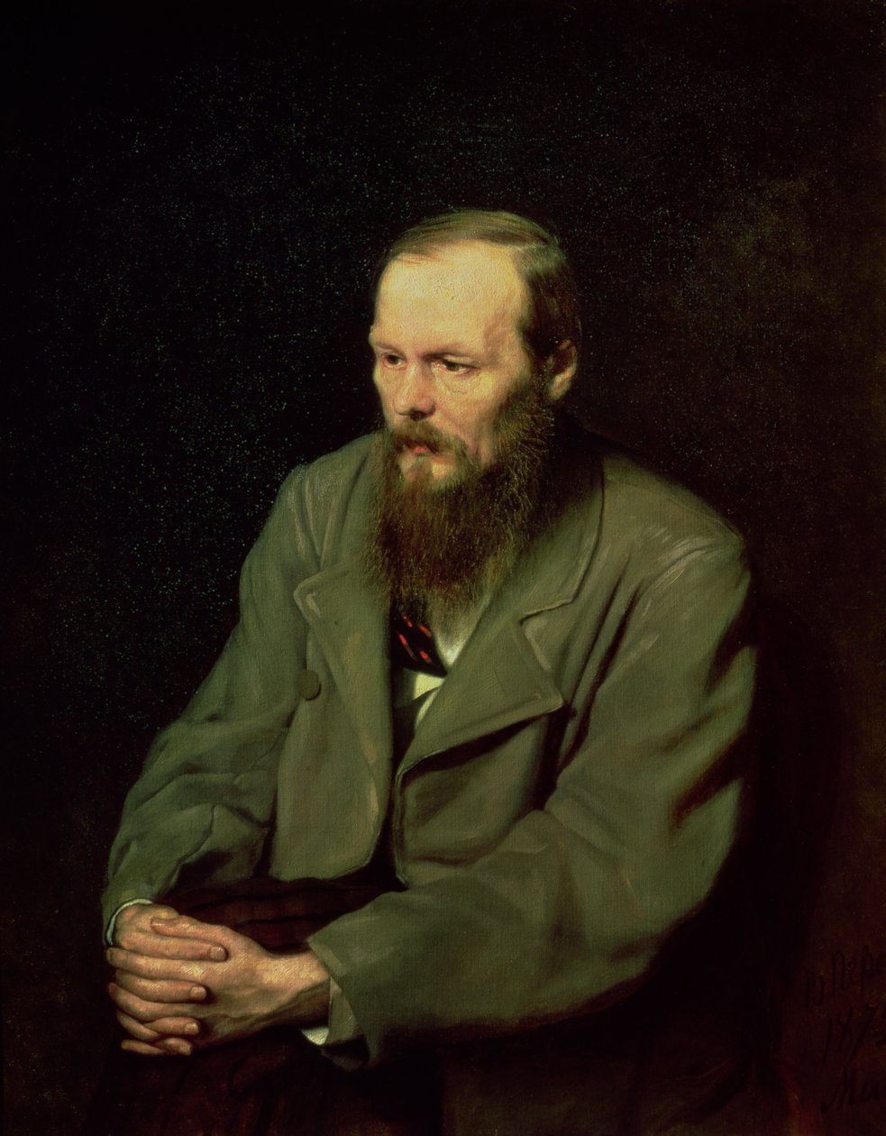 Retrato de Fyodor Dostoyevsky, 1872 de Vasili Grigorevich Perov