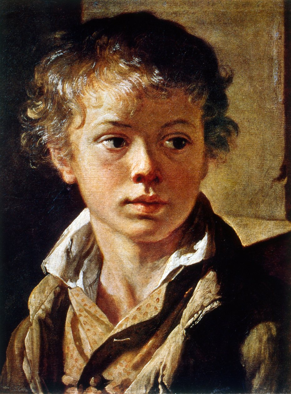 Retrato de un niño joven de Vasili Andreevich Tropinin