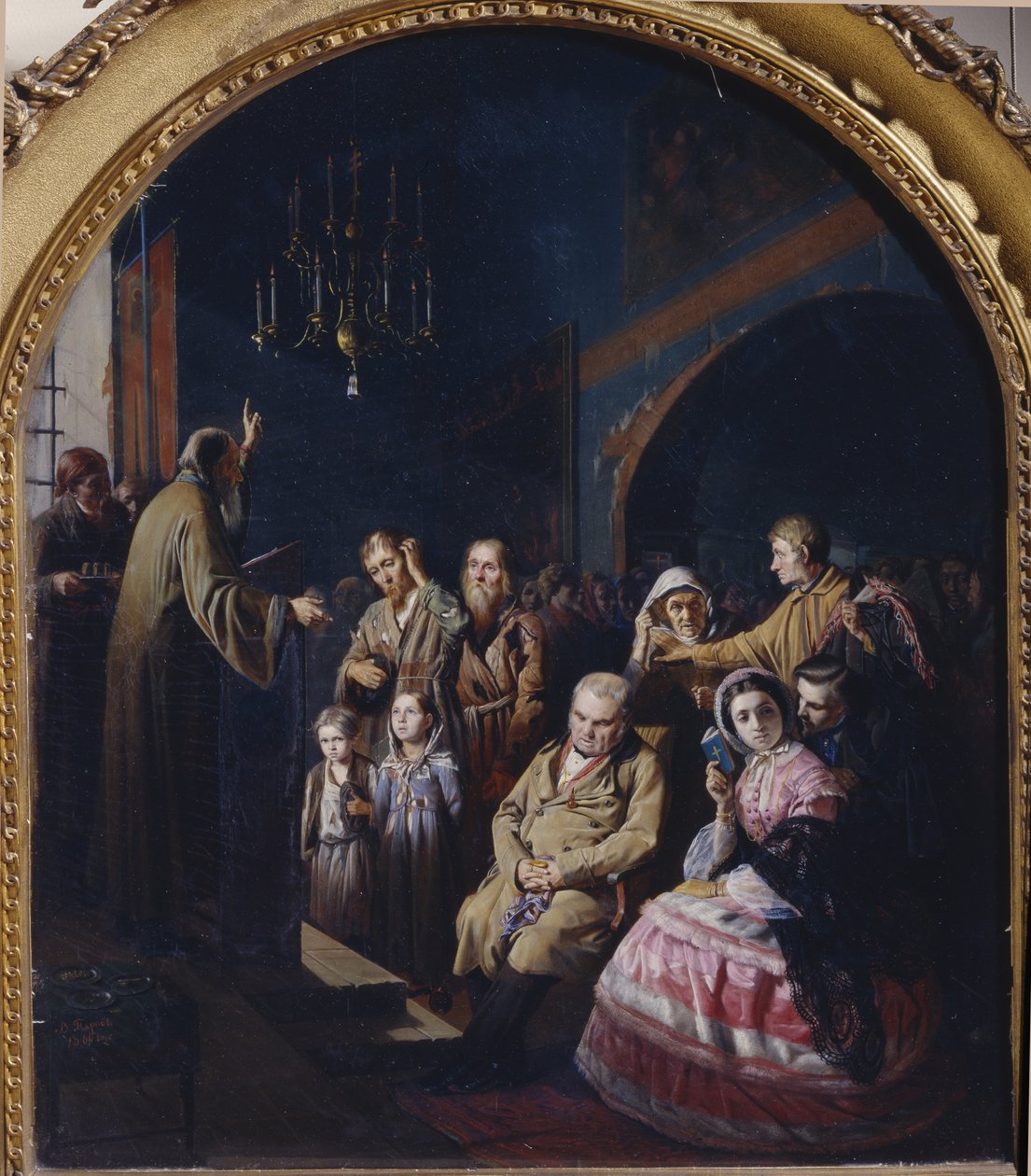 Sermón en un pueblo, 1861 de Vasili Grigorevich Perov