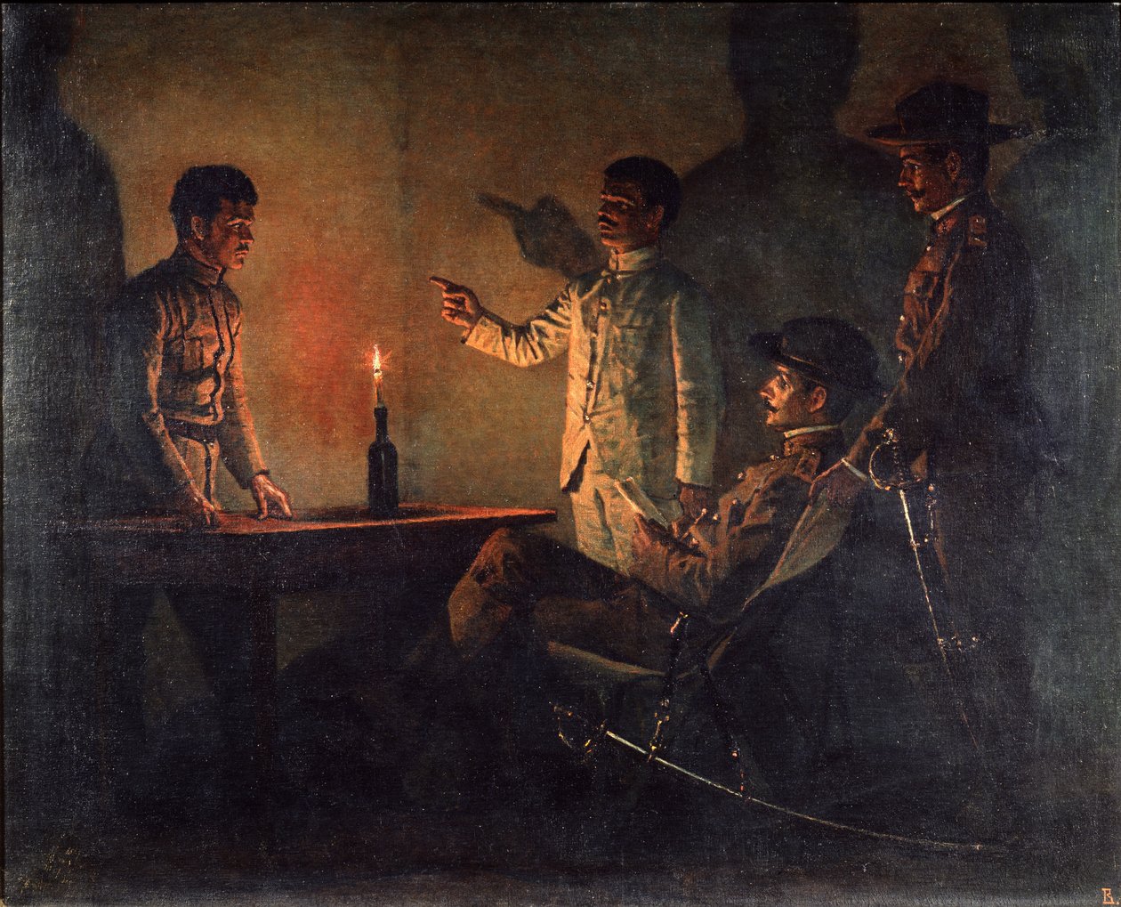 Interrogatorio de un desertor, c. 1901-1902 de Vasili Vasilievich Vereshchagin