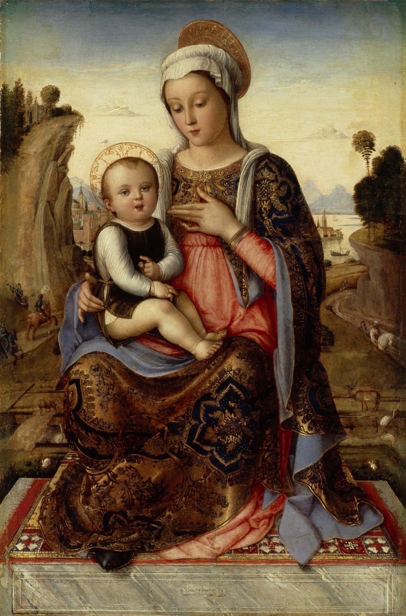 Virgen y niño, siglo XV de Venetian master