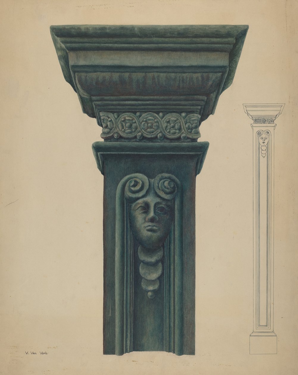 Pilar de Hierro Fundido de Vera Van Voris
