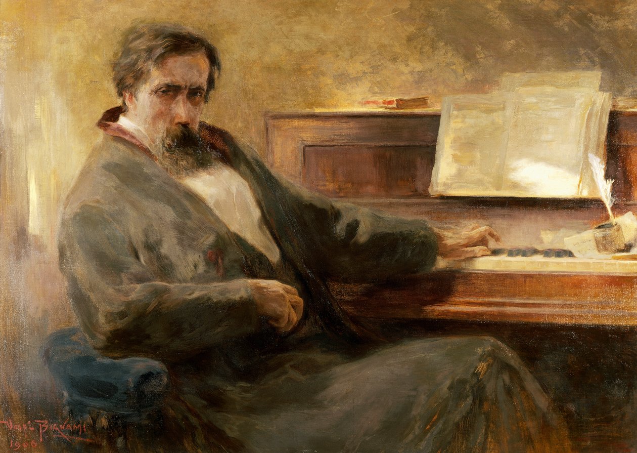 Retrato de Amilcare Ponchielli (Paderno Fasolaro) de Vespasiano Bignami