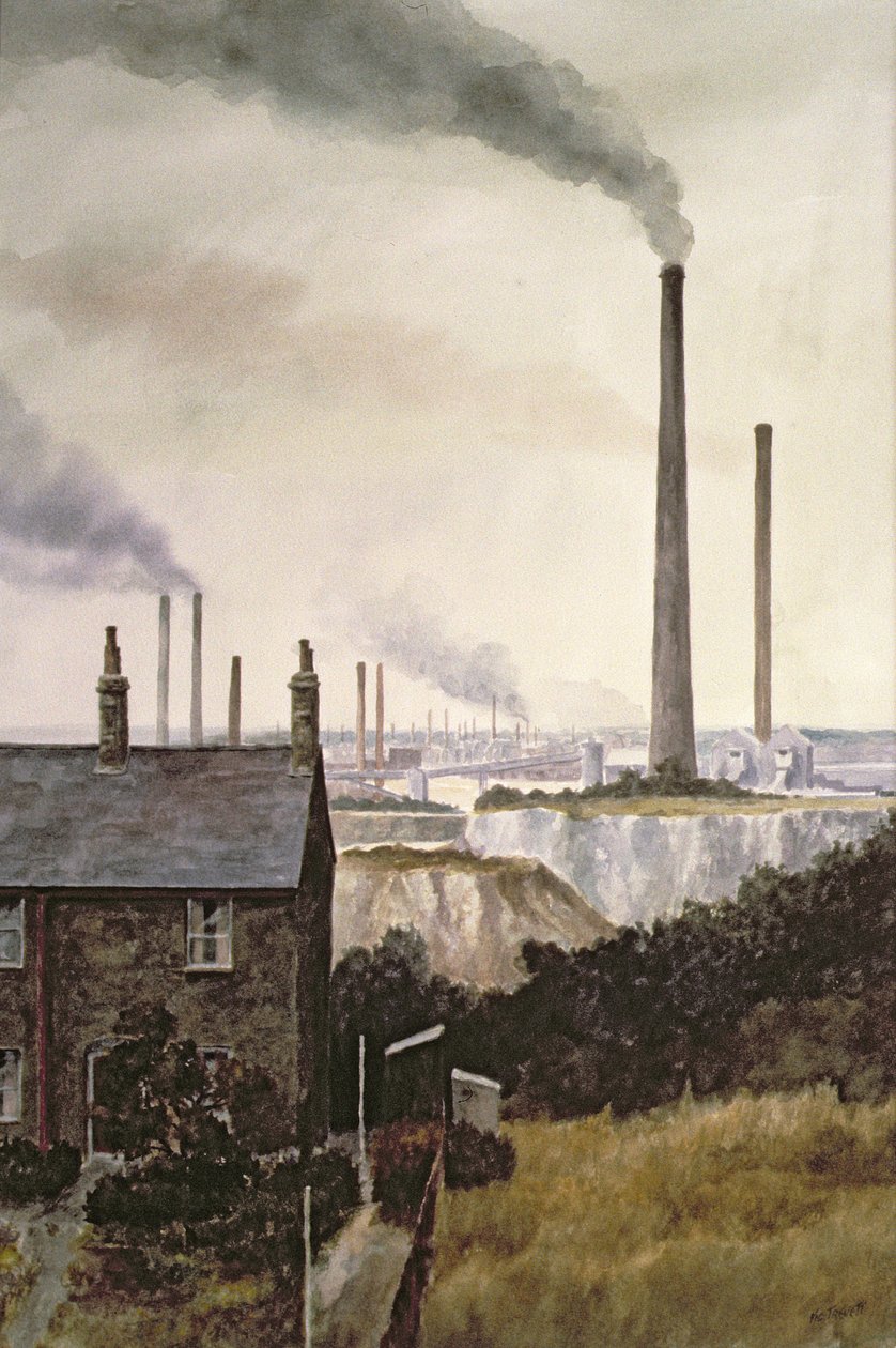 Paisaje de North Kent - Cerca de Northfleet, Gravesend de Vic Trevett