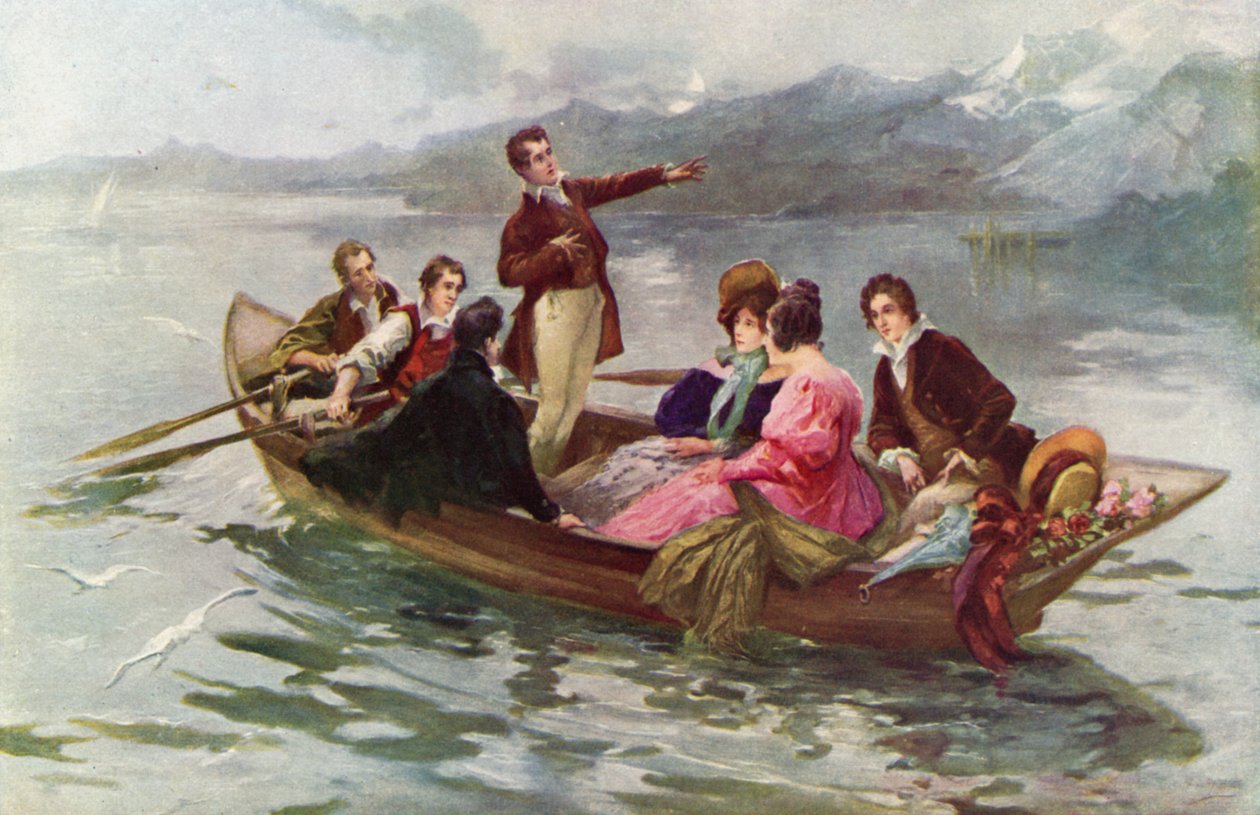 Byron y Shelley en el lago de Ginebra de Vicente de Paredes