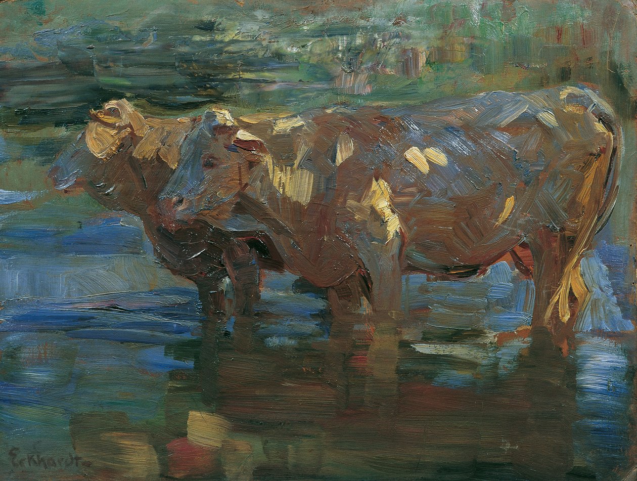 Vacas en el abrevadero de Victor Eckhardt von Eckhardsburg