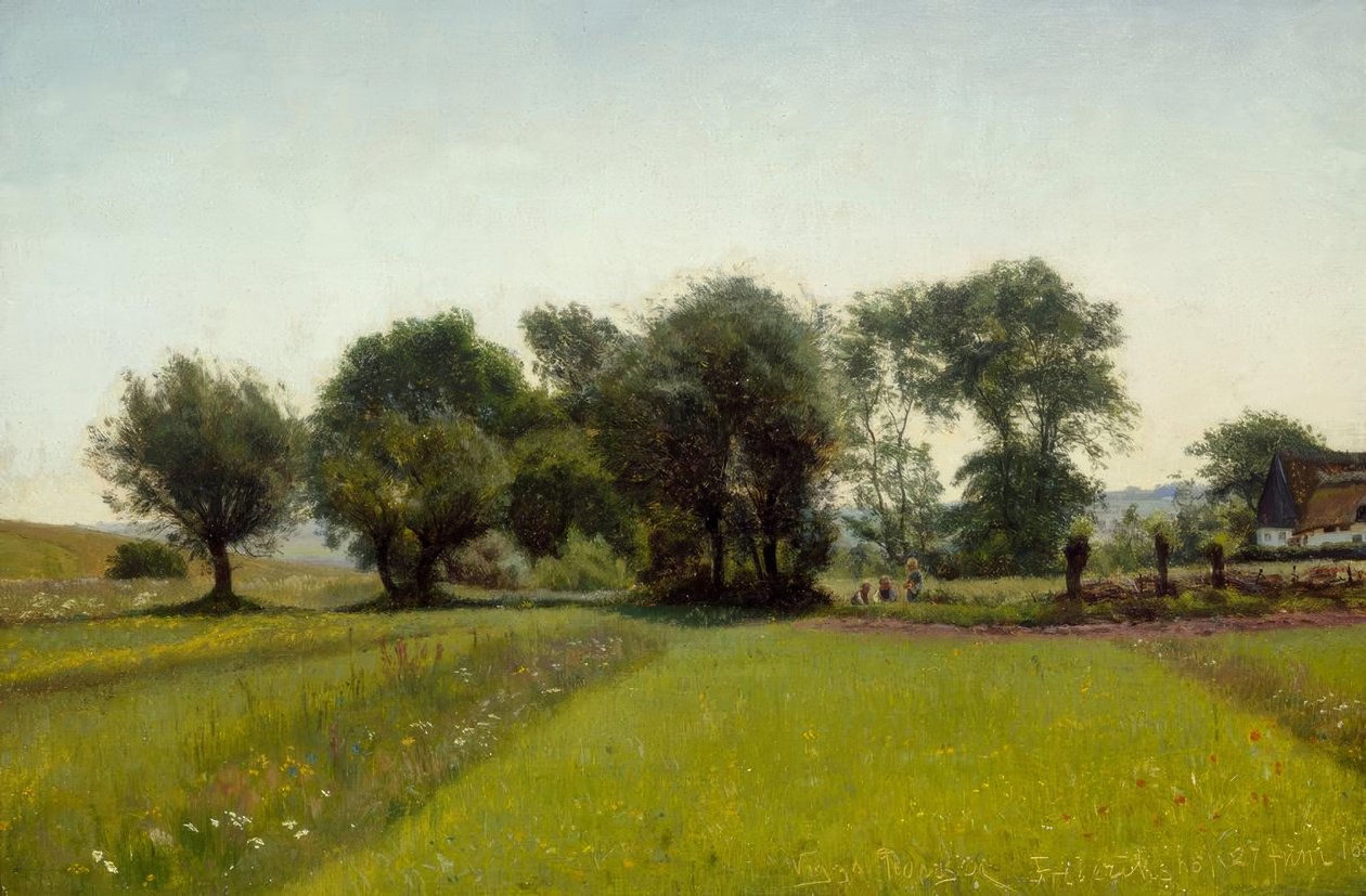 Niños jugando en los campos de Viggo Pedersen