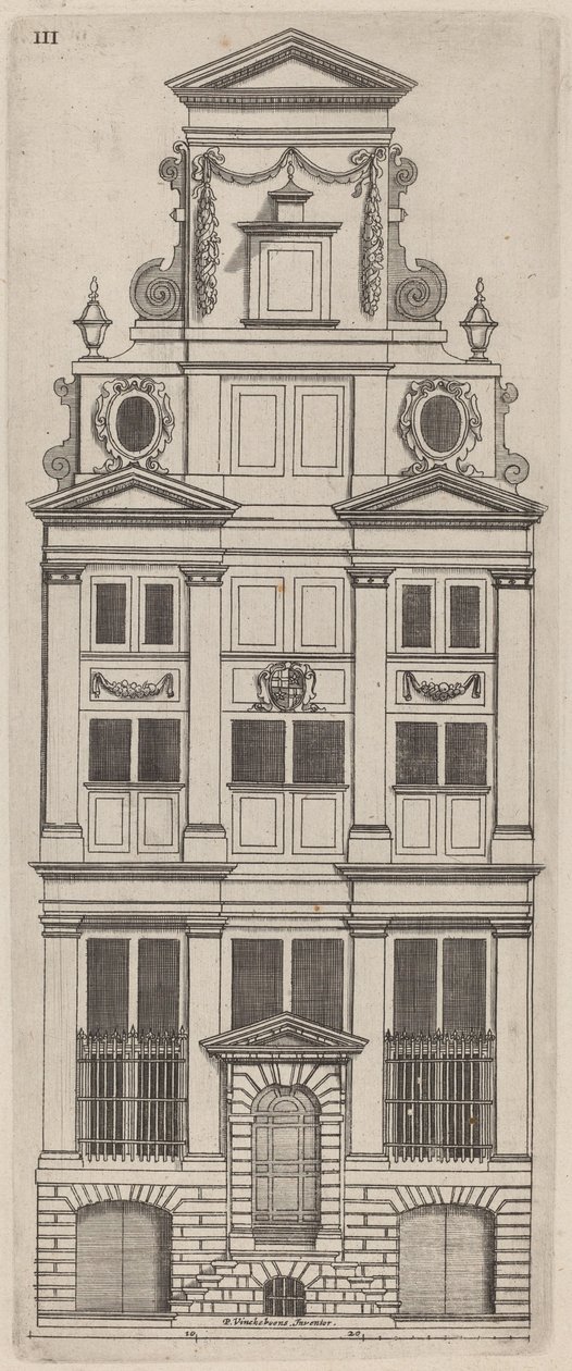 Elevación de fachada holandesa: pl. 3 de Vignola