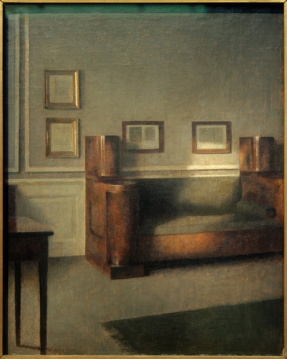 El viejo sofá de armario de Vilhelm Hammershoi
