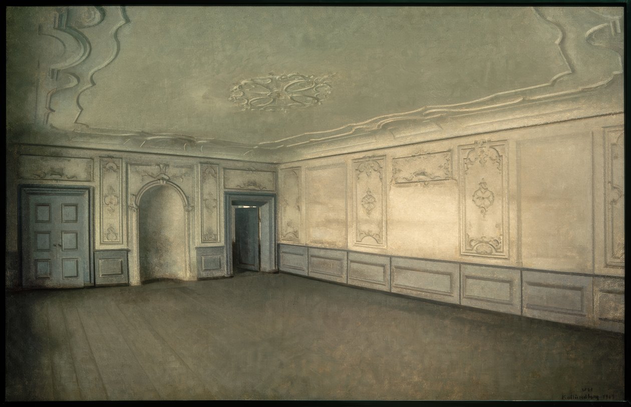 Sala en Lindegaarden de Vilhelm Hammershoi