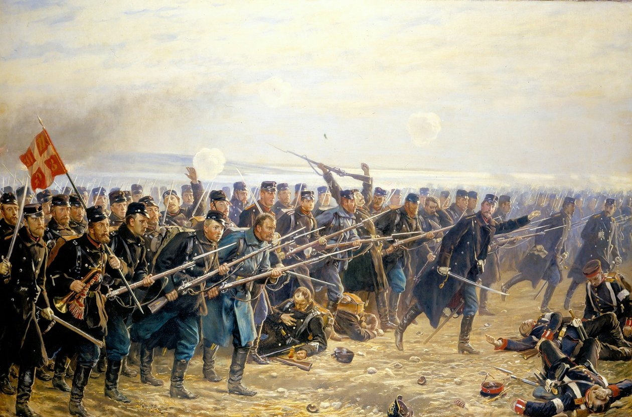 Ataque de la octava brigada en Dybbl el 18 de abril de 1864 de Vilhelm Rosenstand