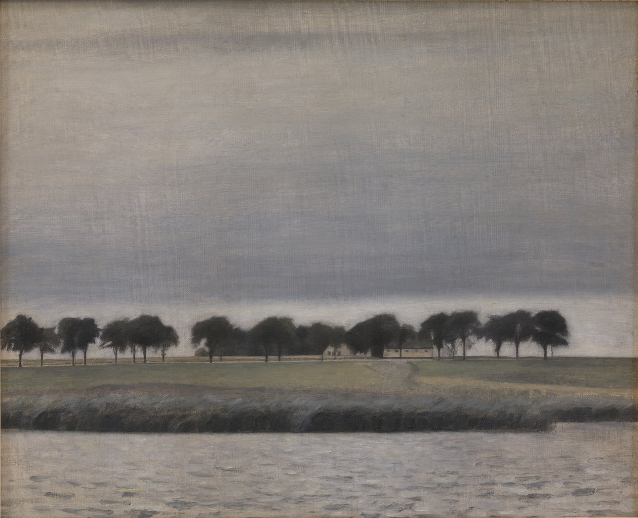 Estudio preliminar para Solregn. Gentofte Sø, 1903 de Vilhelm Hammershøi