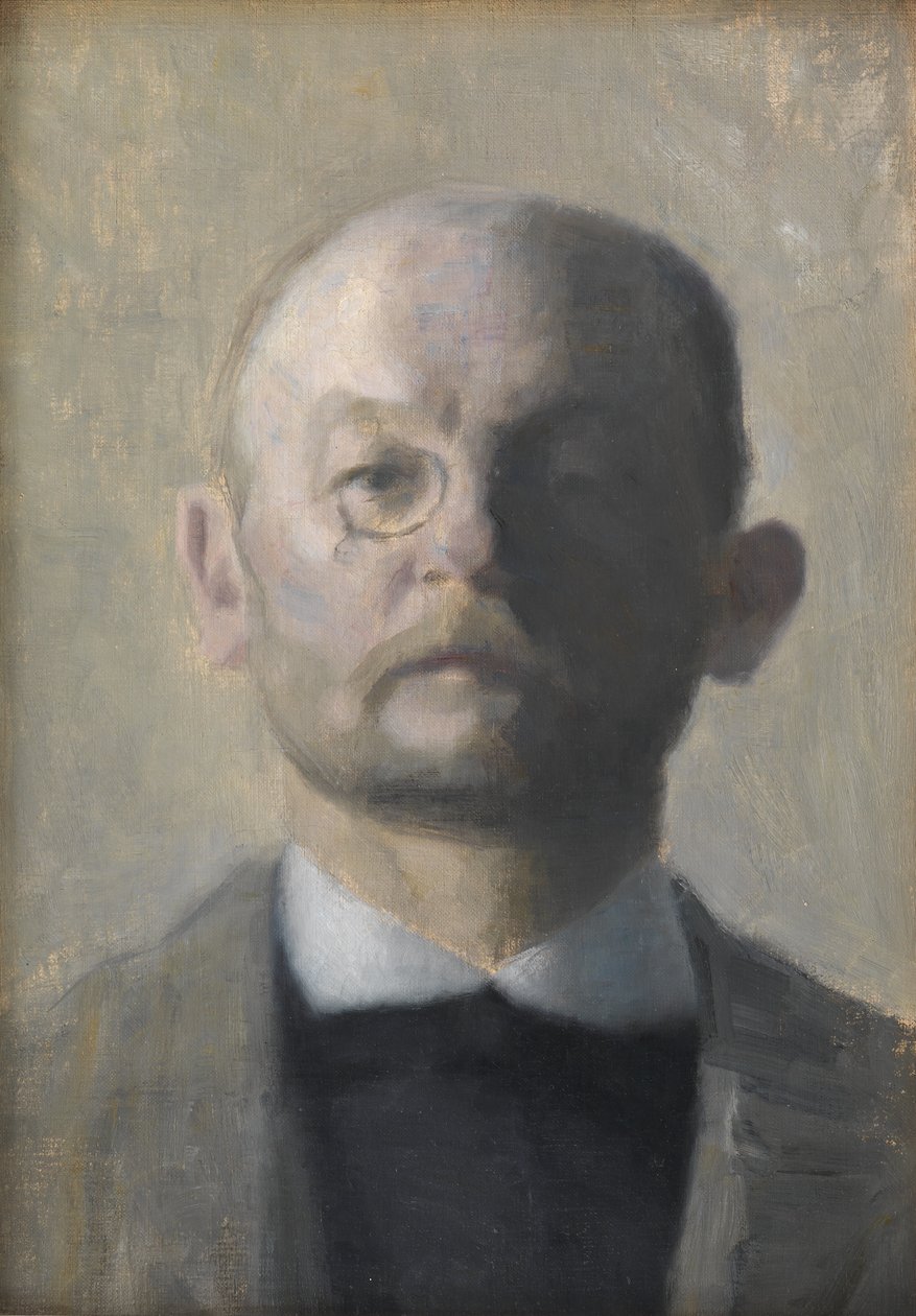 El pintor Kristian Zahrtmann de Vilhelm Hammershøi