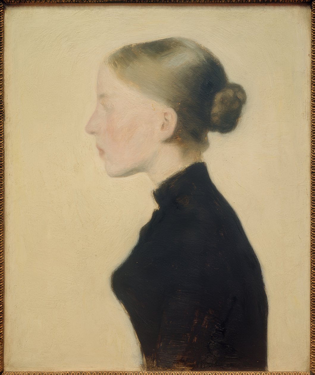 Joven chica enferma de Vilhelm Hammershoi
