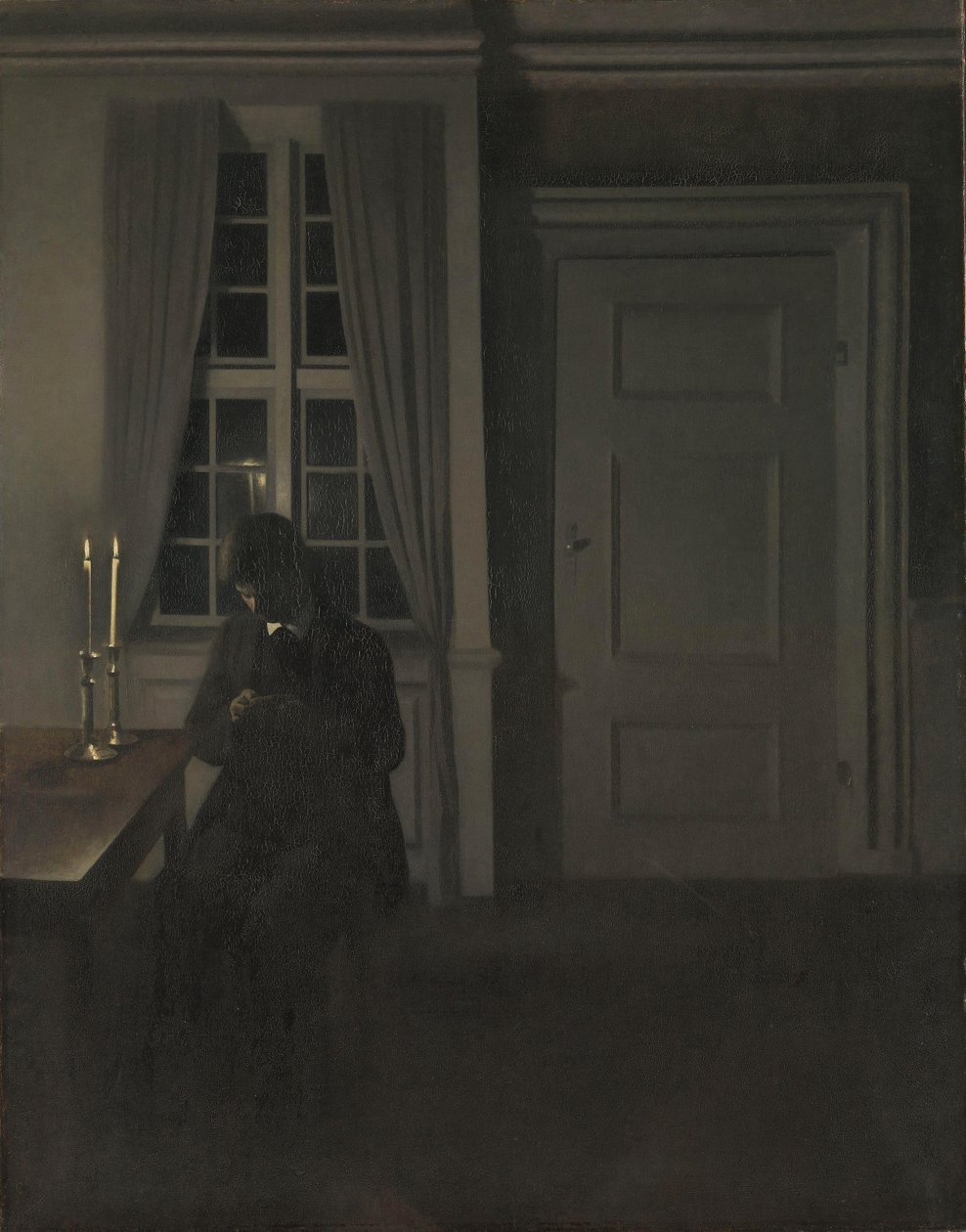 El coleccionista de monedas, 1904 de Vilhelm Hammershoi