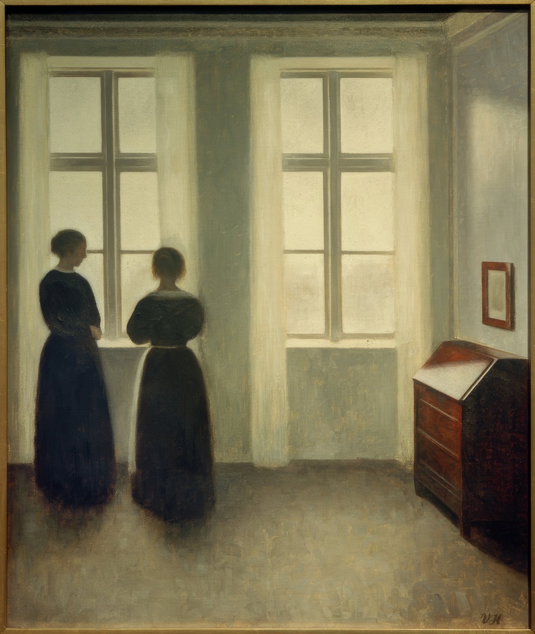 Dos Mujeres en la Ventana de Vilhelm Hammershoi