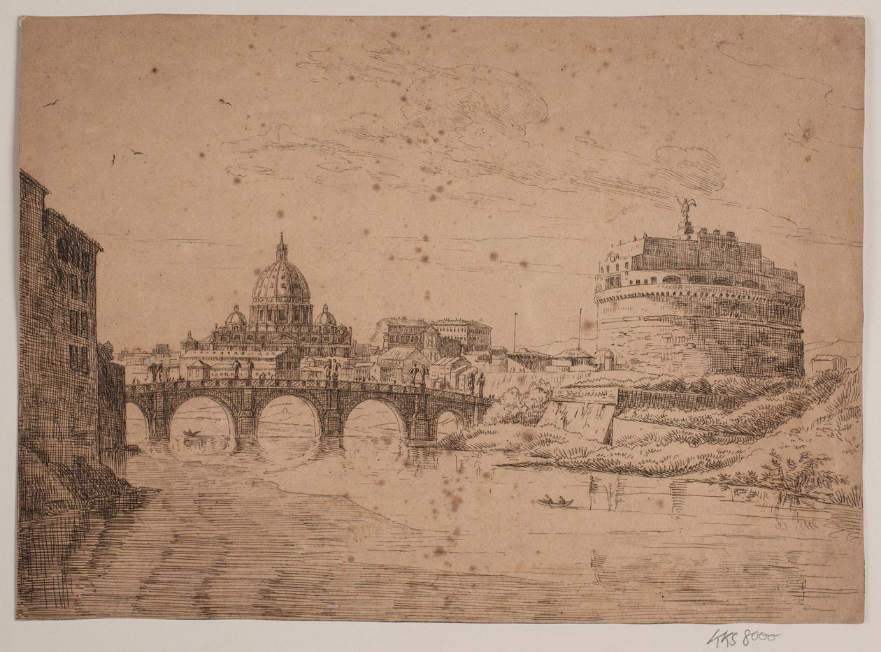 Parte de Engelsborg y la Basílica de San Pedro de Vilhelm Kyhn