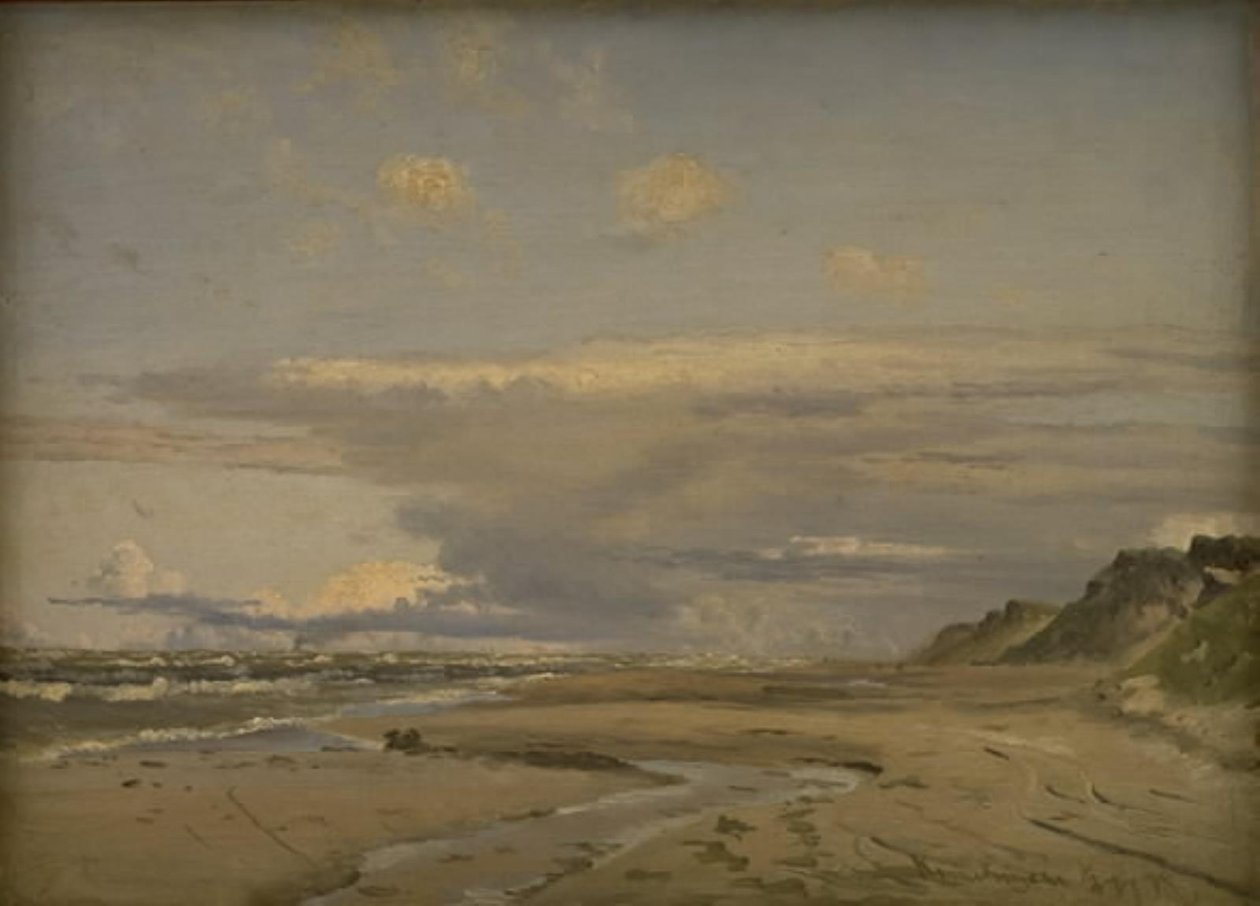 La playa en Kandestederne, Jutlandia Occidental de Vilhelm Kyhn