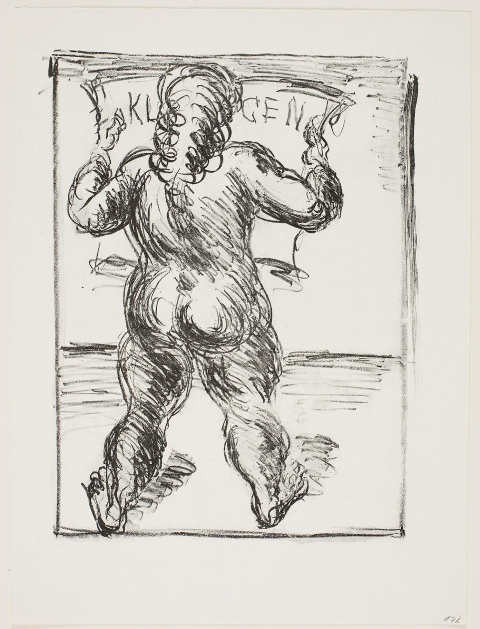 Mujer de pie vista desde atrás de Vilhelm Lundstrøm