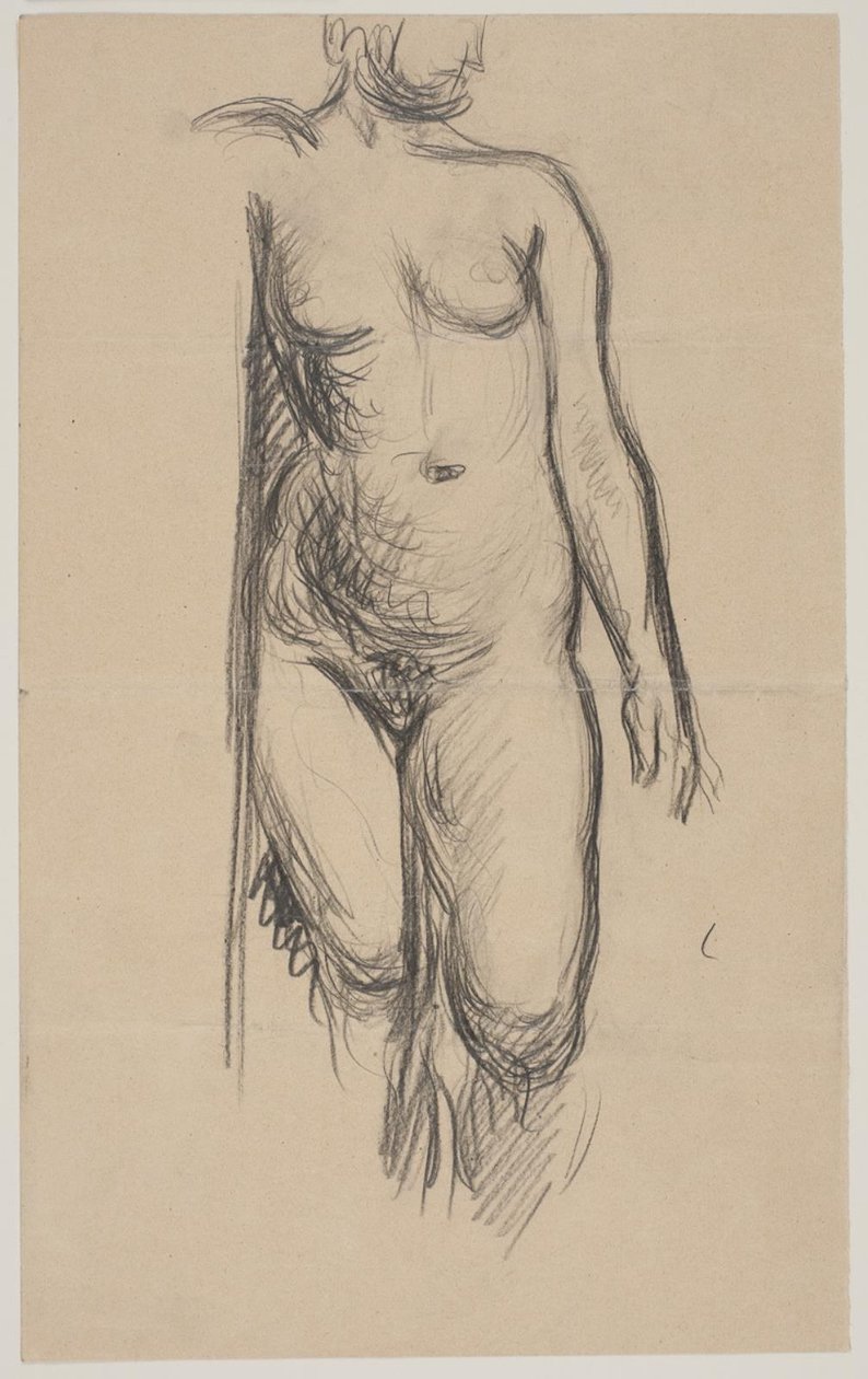Modelo femenina de pie de Vilhelm Lundstrøm