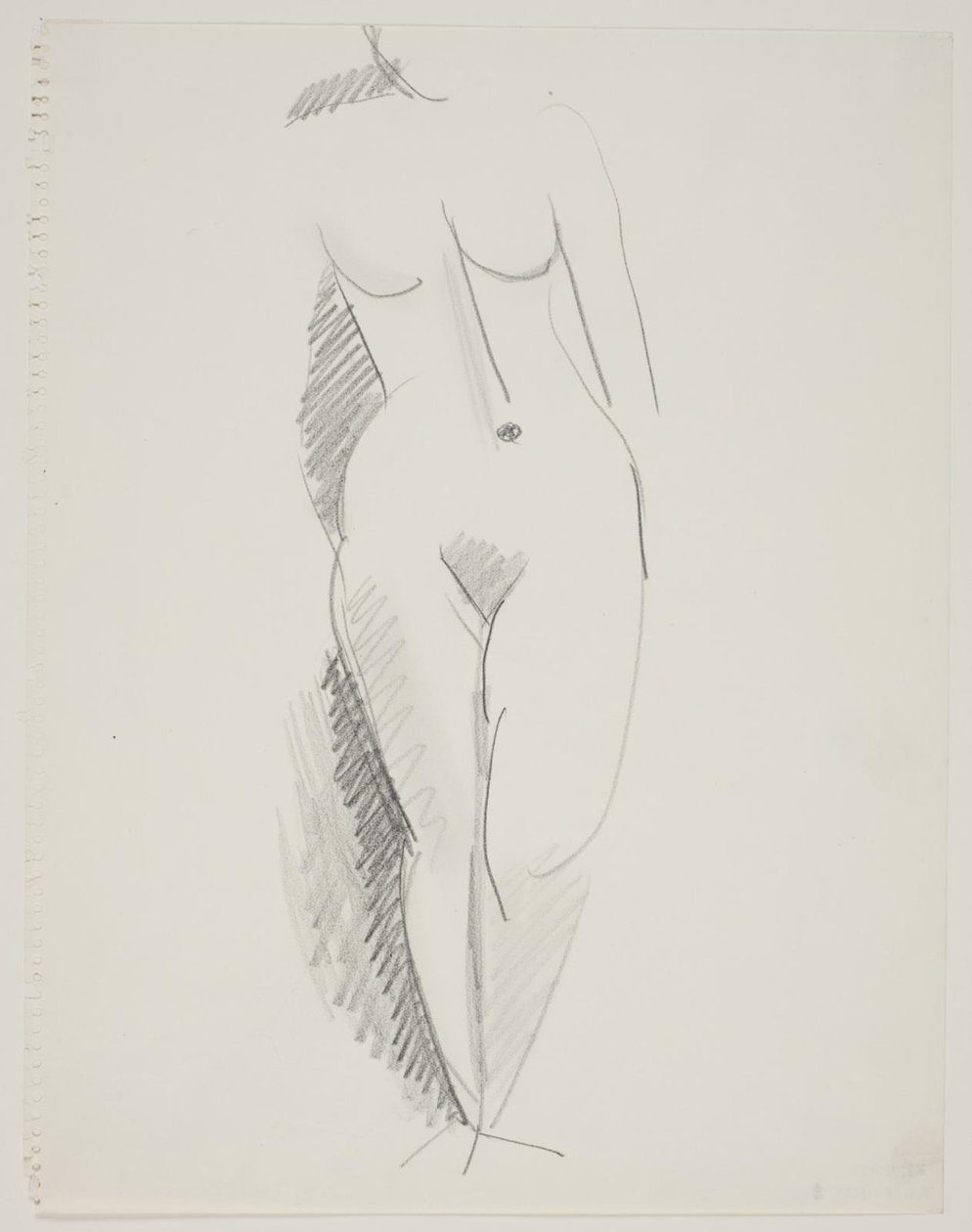 Modelo femenino de pie de Vilhelm Lundstrøm
