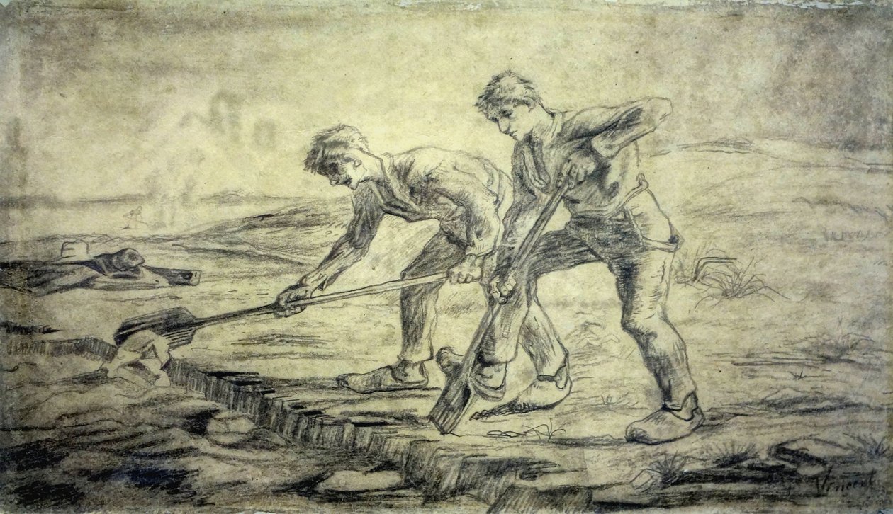 Los Cavadores en la Casa Van Gogh de Cuesmes de Vincent van Gogh